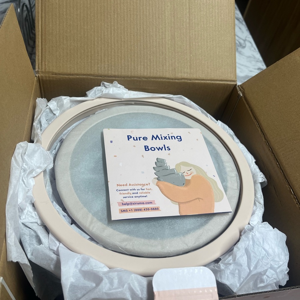 Pure Mixing Bowls Set - Cream and Gray